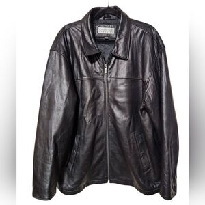 Chereskin Exterior Classic Black Leather Jacket Size XXL